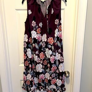Cute Loft sleeveless floral dress, like new